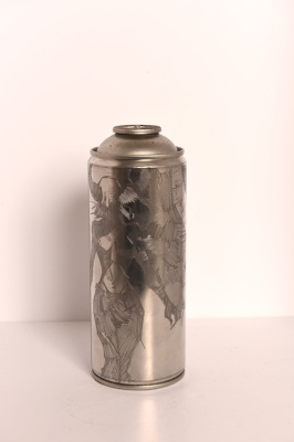 ''Referential Index 3'' customised empty spray can by Mr Switch